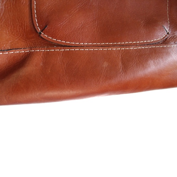 Patricia Nash Cognac Leather Shoulder Bag Preowned Neutral Cherry Cognac… - Picture 4 of 14